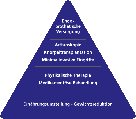 Behandlungspyramide der Kniearthrose