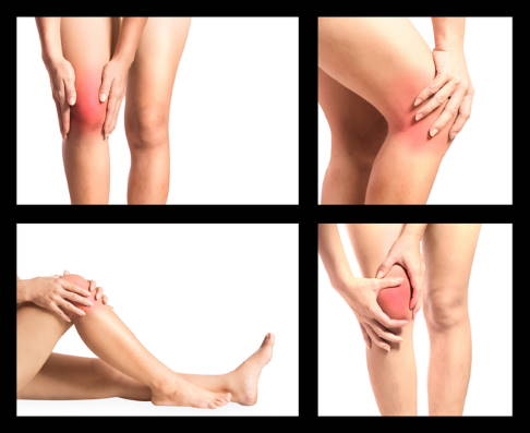 Gonalgie (Knieschmerzen) an verschiedenen Bereichen des Kniegelenks
