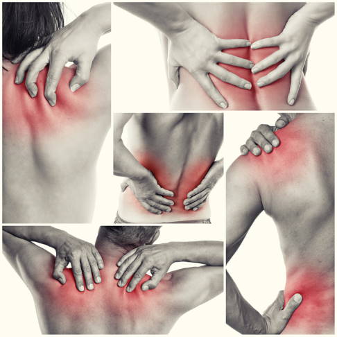 Schmerzpunkte unterer Rücken, Schmerzen der Lendenwirbel, Nackenschmerzen