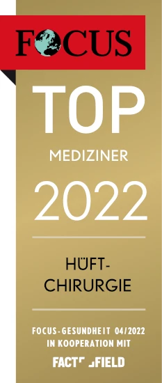 Prof. Dr. med. Lukas Konstantinidis ist TOP-Focus-Mediziner 2022 in Hüftchirurgie